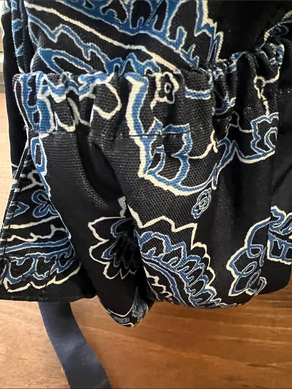 Vera Bradley Navy Paisley Backpack with Blue & White Accents